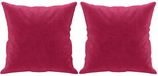 vidaXL Sierkussens 2 st 40x40 cm fluweel wijnrood