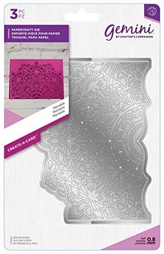 Crafter's Companion GEM-MD-CAD-MAN Gemini sterven een kaart mandala maken, zilver, eenheidsmaat