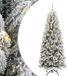 vidaXL Sapin de Noël artificiel Blanc 240 cm PVC et plastique et acier et PE