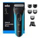 Braun Series 3+ Elektrisch Scheerapparaat - Baardtrimmer-opzetstuk - Nat & Droog - 3010BT - Blauw