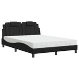 Maison Exclusive - Lit « Viana » avec matelas noir 140 x 190 cm en similicuir
