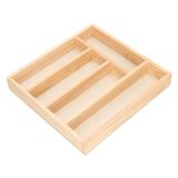 Dille &amp; Kamille Range-couverts, 5 compartiments, bois d'hévéa, 32,5 x 31 cm