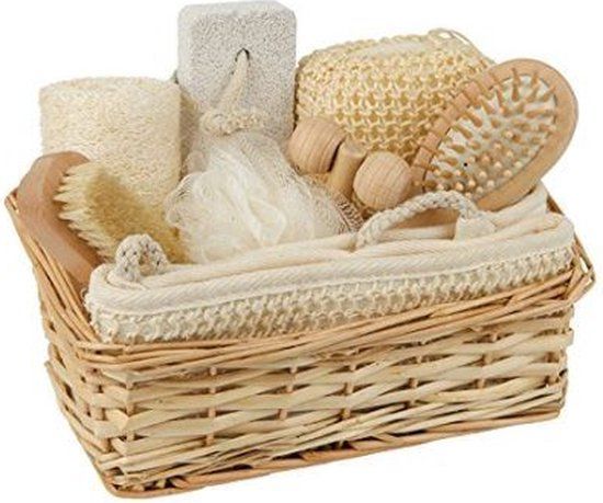 Croll & Denecke Rietenmand Badkamer Geschenk Set - 8-Delig - Wellness Pakket