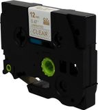 DULA Brother Compatible label tape - Tze-134 - Goud op transparant - 12mm x 8m