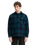 Tom Tailor Denim Overshirtjas in woloptiek - Maat L - deep pond green dark check