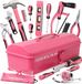 Merkloos / Sans marque Hi-Spec Huishoudelijke Gereedschapsset voor Huis, Garage en Klussen, Roze | 30 pc