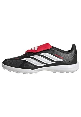 adidas Predator League Fold-Over Tongue Turf Football Kids Shoes, Core Black/Ftwr White/Lucid Red, 36 EU