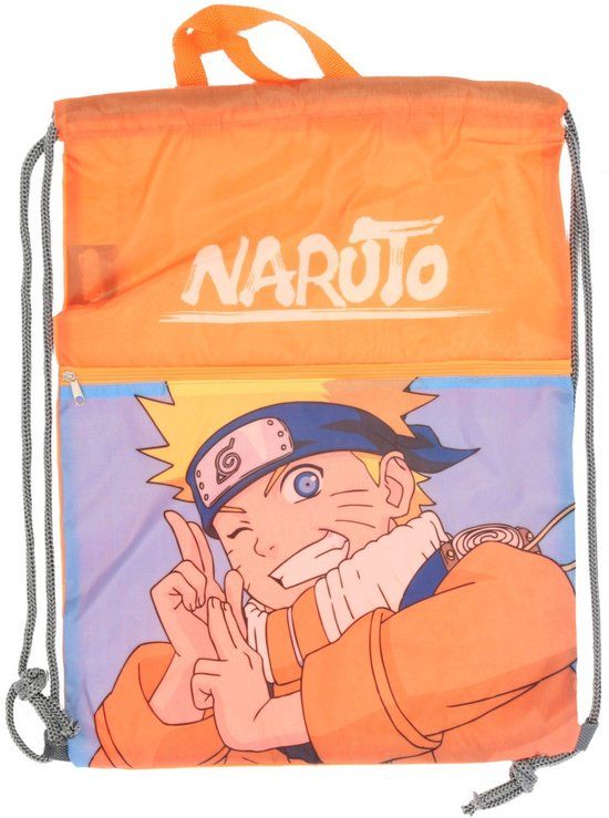 4KidsOnly Mister License Naruto Gymtas met rits - Zwemtas - 40 cm - Oranje - Voor Kinderen