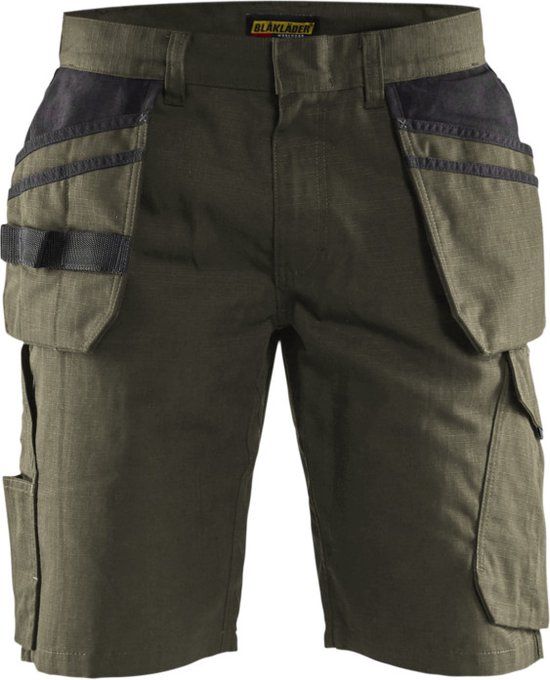 Blåkläder Service short met spijkerzakken 1494-1330 - Groen/Zwart - C48