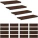 vidaXL Tapis d'escalier 20 pièces 80 x 30 x 2 cm Brun foncé Hêtre massif