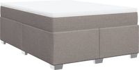 vidaXL Boxspringbed met matras, taupekleurig, 140x190 cm, met stoffen bekleding