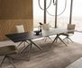 DELIFE Table à manger Edge 300x100 Céramique Laminam®Noir Desir Marron Estelar rond Métal finition à effet Titane