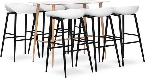 vidaXL 7-delige Barset wit