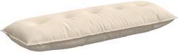 vidaXL Coussin de dossier Beige 140 x 50 cm Microfibre Tissu