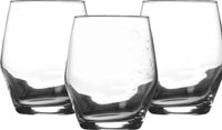 Lav Waterglazen tumblers Ella - transparant glas - 3x stuks - 370 ml