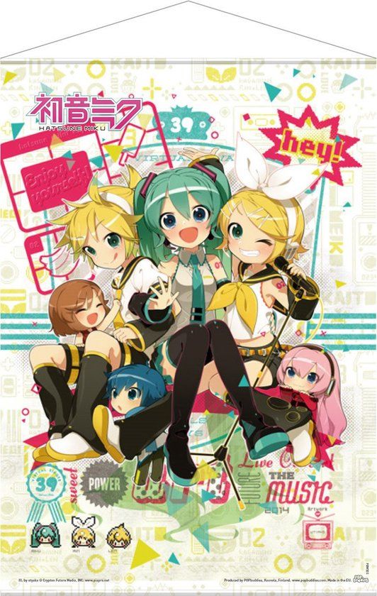 POPbuddies Vocaloid Wallscroll Hey! Piapro Characters 50 x 70 cm