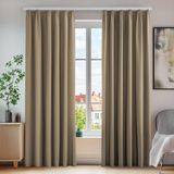 OEM Bol Verduisterende Gordijnen - Hoogwaardig Polyester - Set van 2 - 140x138 cm - Taupe