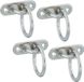 AMIG Oogplaat met aanlegring - 4x - oogplaat 4.5 x 1.5cm - ring D3cm - rvs - vastzetplaat