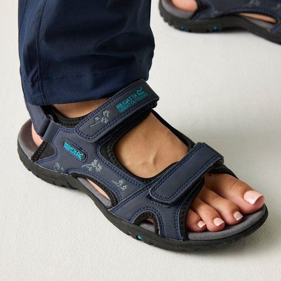 Regatta Haris Sandalen Hiking Dames Verstelbare Banden Gewatteerd Voetbed Blauw Maat 40