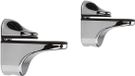 Merkloos / Sans marque Icecat 2-Pack - Adjustable Wood/Glass Shelf Brackets Wall Mount – Polished Chrome
