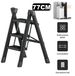 StarTech Huishoudtrap Klapladder 3 treden Versterkt stalen frame Antislipvoeten voor binnen Zwart