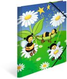 HERMA A4 mappen, set van 3, kartonnen hoekmappen met kleutermotief, elastiek, binnenflappen en binnenopdruk voor jongens, meisjes en kinderen