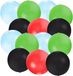 Bellatio Decorations - 12x stuks groot formaat ballonnen - rood/groen/blauw/zwart - Diameter 60 cm