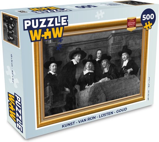 MuchoWow Puzzel Kunst - Van Rijn - Lijsten - Goud - Legpuzzel - Puzzel 500 stukjes