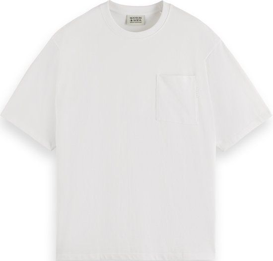Scotch & Soda CORE - 3 CROSSES LOOSE FIT POCKET T-SHIRT - White - Men's M