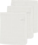 Meyco Uni washandjes - 3-pack - hydrofiel - offwhite - 20x17cm