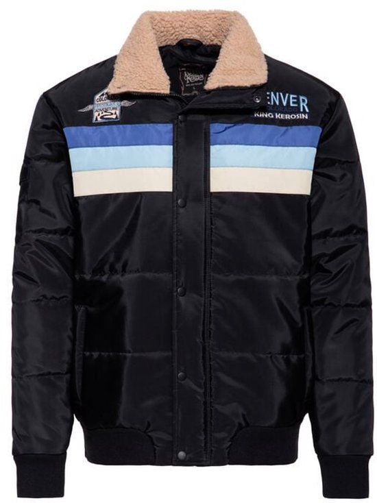 King Kerosin Colorado Puffer Jacket Heren Winterjas - antraciet - XXL