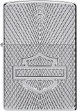 Zippo Harley Davidson Collectible stormaansteker, gepolijst chroom armor, tweezijdig diep snijwerk, navulbaar, herbruikbaar, winddicht ontwerp, geschenkdoos, gemaakt in de VS