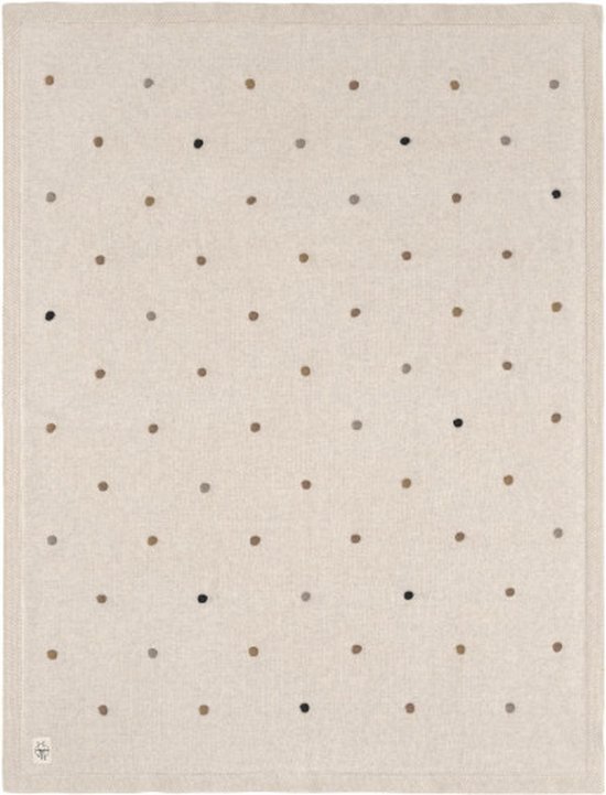 Lässig Wiegdeken GOTS & DOTS 80 x 100 cm - Beige