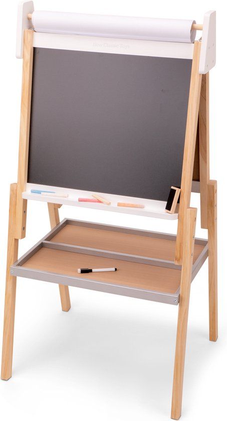 Woet New Classic Toys Schoolbord - Magnetisch Whiteboard - Krijtbord - Wit