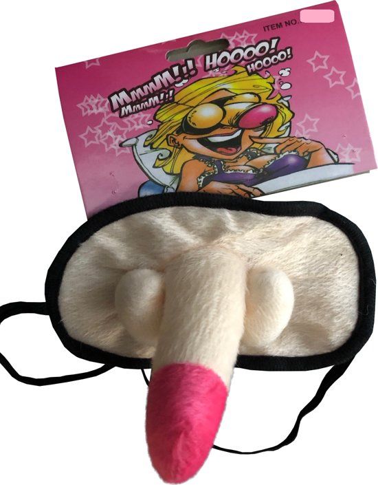 partychimp Vrijgezellenfeest Dames - Piemel Oogmasker - Roze - Polyester