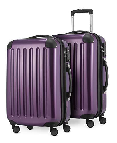 Hauptstadtkoffer - Alex - 2 x handbagage harde schaal glanzend, 55 cm, 42 liter, aubergine aubergine