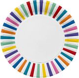 Folat Borden (papier) Strepen Color Pop 23 cm - 8 stuks