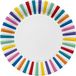 Folat Borden (papier) Strepen Color Pop 23 cm - 8 stuks