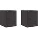 Tables de chevet 2 pcs Armoire de chevet Table de nuit Noir 34,5x39x44 cm Acier