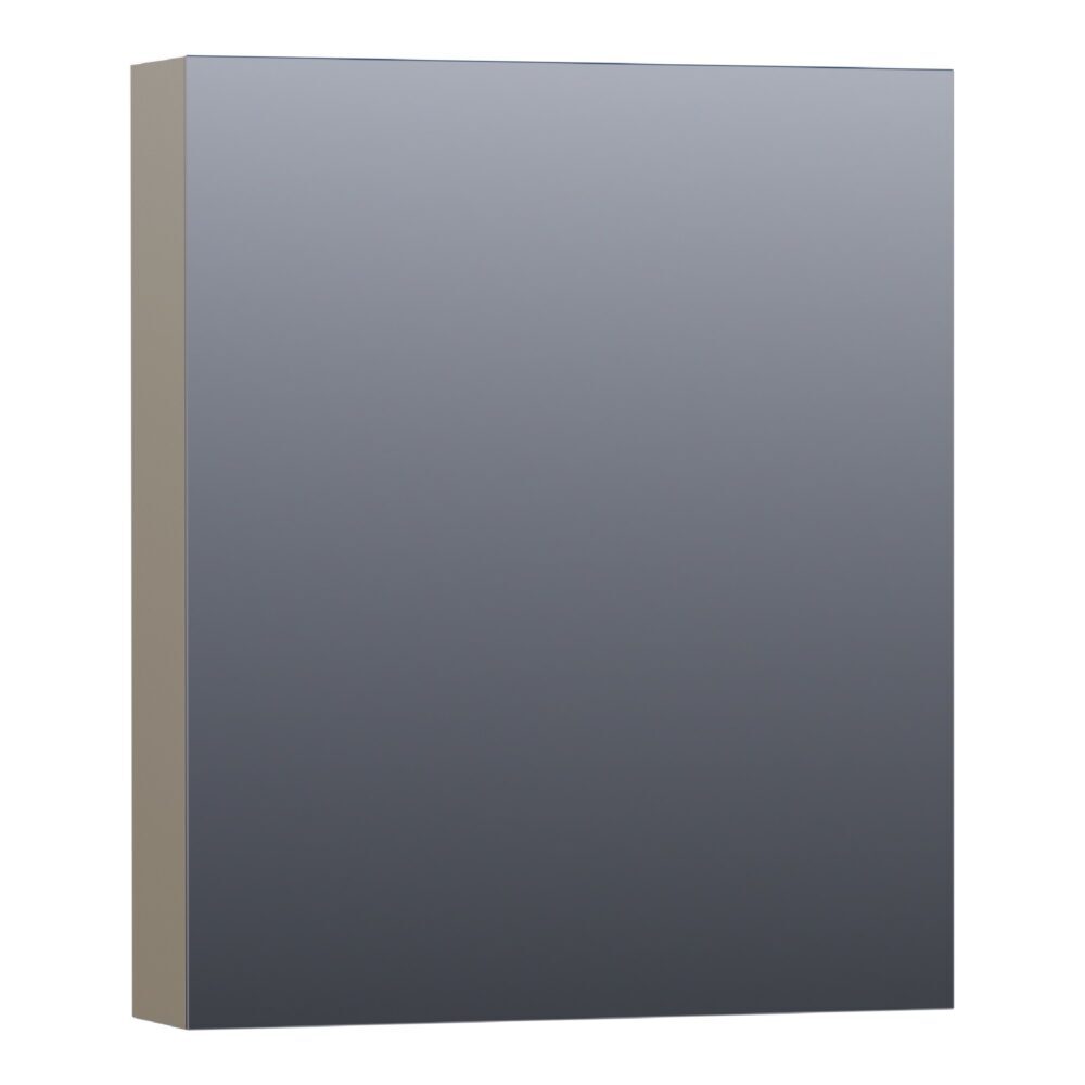 Tapo Plain spiegelkast linksdraaiend 60 hoogglans taupe