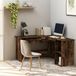 Maison Exclusive - Bureau d'angle, placage chêne fumé, 120x140x75 cm, panneau de particules