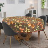 ANRO Tafelkleed Herfstbladeren Bruin Rond Ø120cm