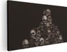 Artaza Canvas Schilderij Schedels - Doodshoofden - 60x30 cm - Canvas Print
