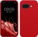 kwmobile telefoonhoesje geschikt voor Google Pixel 9a - Hoesje met siliconen coating - Smartphone case in kersrood