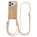 Selencia Nova Croco Telefoonhoes met Koord en Pashouder voor de Apple iPhone 18 Pro Max / 17 Pro Max - Toasted Almond