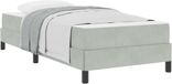 vidaXL Boxspringbed met matras, lichtgrijs, 100 x 200 cm, stof