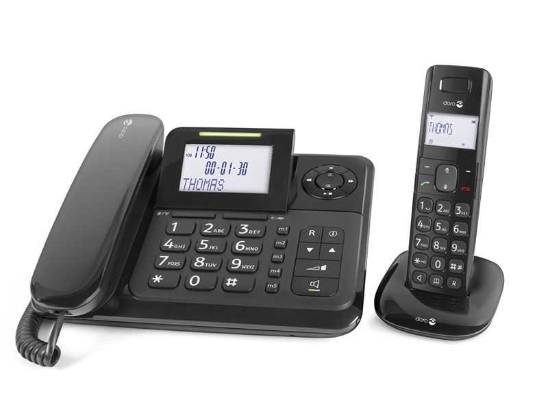 Doro Comfort 4005 - Duo DECT telefoon - Zwart