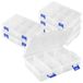 Icecat Ensemble de 6 boîtes de rangement transparentes avec 8 compartiments