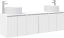 vidaXL Badkamerkastenset 3 st Wit 161,5 x 44,5 x 80 cm Bewerkt hout