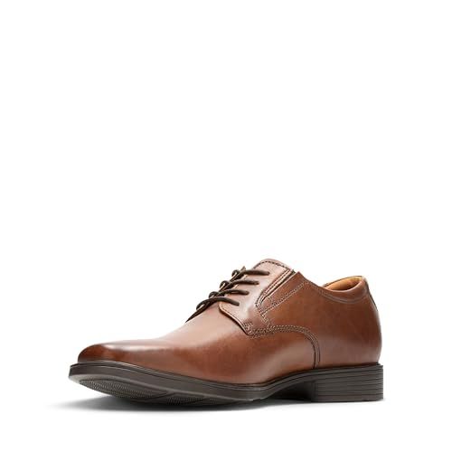 Clarks Tilden Plain Mens Dark Tan Lea, 11